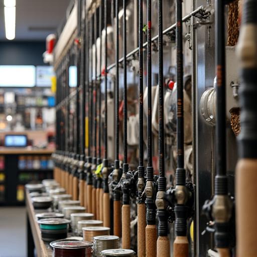 Premium fishing equipment display